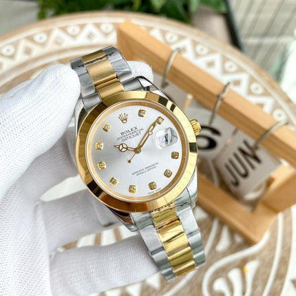 DATEJUST 41 SMOOTH DIAMOND NUMERALS
