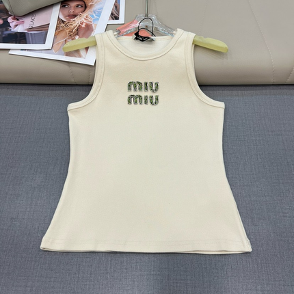 Miu Hand-beaded camisole