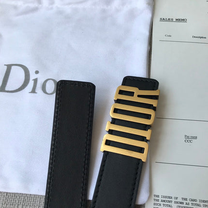 DIOR 26S BELT 30 MM IN BLACK CALFSKIN 638564