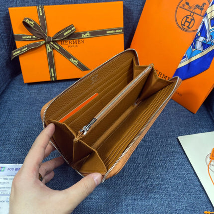 HM SILK'IN CLASSIC WALLET 19 BRONZE GRAINED CALFSKIN