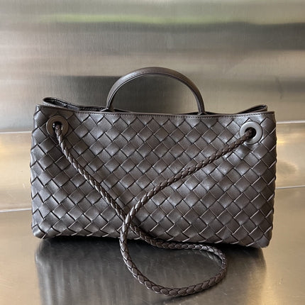 SMALL ANDIAMO 29 IN DARK BROWN LAMBSKIN