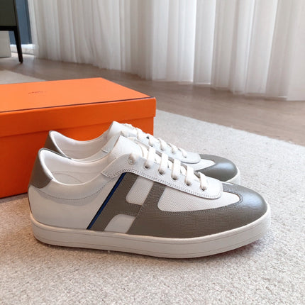 HM BOOMERANG SNEAKER WHITE AND CEDAR CALFSKIN