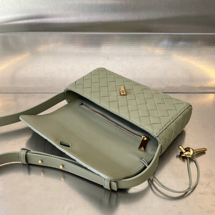 ANDIAMO 21 IN GRAY OLIVE LAMBSKIN