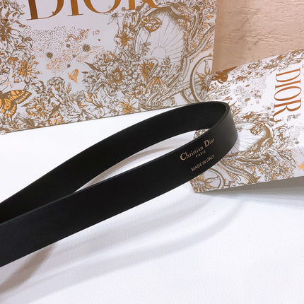DIOR 26S BELT 25 MM IN BLACK CALFSKIN 655084