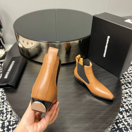 KANE 45MM ANKLE BOOT IN TAWNY BROWN CALFSKIN