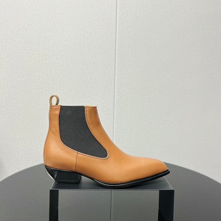 KANE 45MM ANKLE BOOT IN TAWNY BROWN CALFSKIN