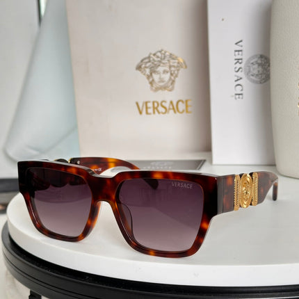 EMBOSSED LOGO MEDUSA BIGGIE SQUARE FRAME SUNGLASSES VE4483D IN ACETATE