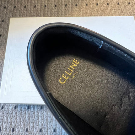 CELINE 26S LOAFER IN BLACK CALFSKIN WITH GOLD HARDWARE