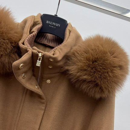 LP 26S FUR-COLLAR KNIT JACKET 474