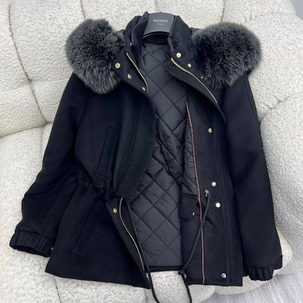 LP 26S FUR-COLLAR KNIT JACKET 473