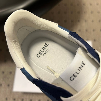 CELINE 26S RACER SNEAKERS IN NAVY BLUE FABRIC AND SUEDE