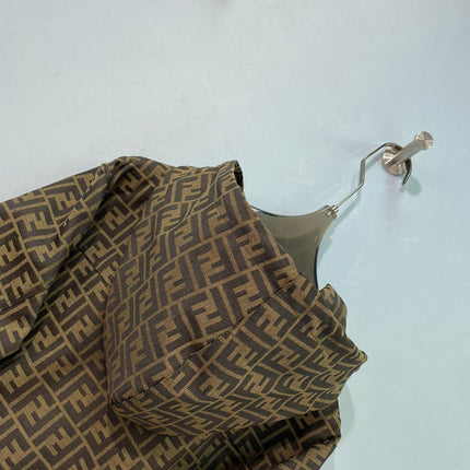 FENDI 26S CROPPED HOODED KNIT JACKET 509