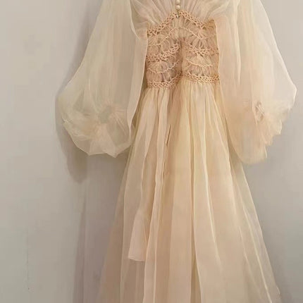 ZIMMERMANN Illuminate Macrame Tulle Silk Gown