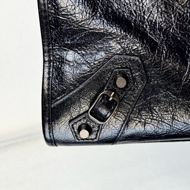 MINI 24 LE CITY BAG IN BLACK LEATHER