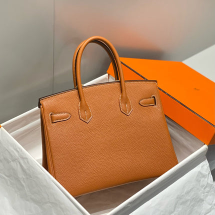 HM BIRKIN 30CM BROWN TOGO LEATHER SILVER HARDWARE