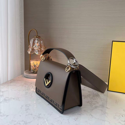 FENDI 25 SHOULDER BAG IN DARK BROWN CALFSKIN TP3