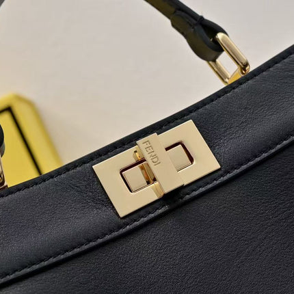 PEEKABOO ISEEU PETITE 27 BAG IN BLACK CALFSKIN GOLD HARDWARE