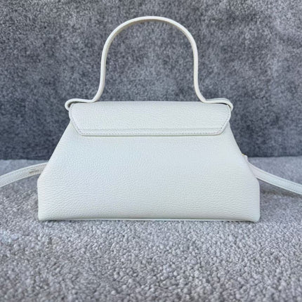 CELINE 26S HANDLE BAG IN WHITE GRAINED CALFSKIN