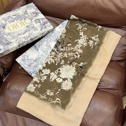 DIOR 26S SCARF 140CM IN CASHMERE SILK 311968