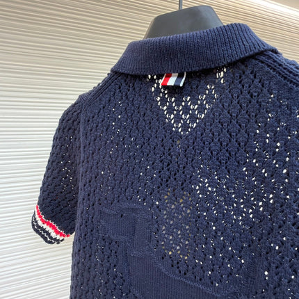 THOM 26S SHORT-SLEEVED KNIT POLO SHIRT STYLE 152