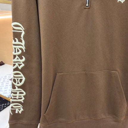 CHROME HEARTS 26S HALF-ZIP LONG-SLEEVE SWEATSHIRT 018