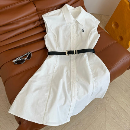 ELEGANT FLUTTER-SLEEVE DRESS 25S IN COTTON 265737
