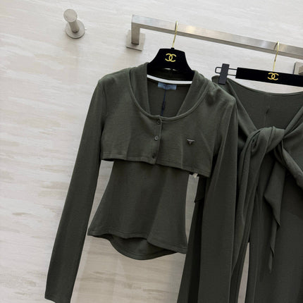 PRADA 26S THREE-PIECE KNIT SET 1343