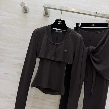 PRADA 26S THREE-PIECE KNIT SET 1342