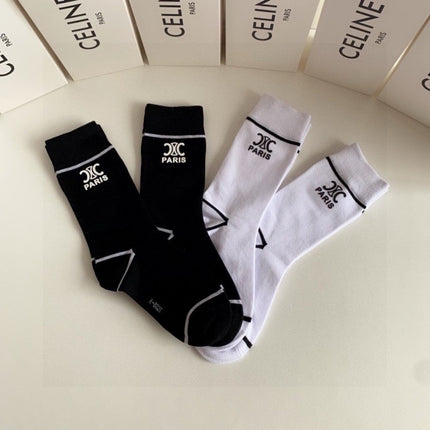 CELINE 26S CREW SOCKS 493556 (1 BOX)