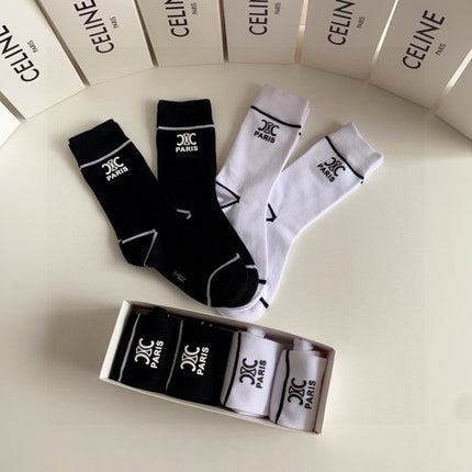 CELINE 26S CREW SOCKS 493556 (1 BOX)