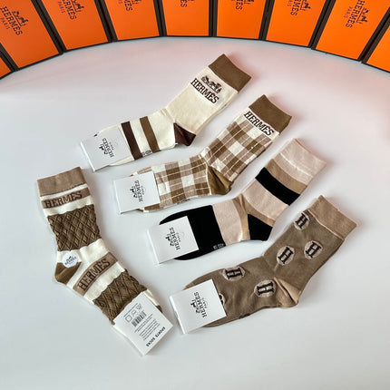 HERMES 26S CREW SOCKS 109657 (1 BOX)