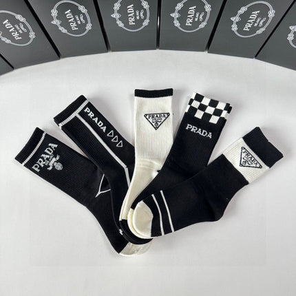 PRADA 26S CREW SOCKS 370239 (1 BOX)
