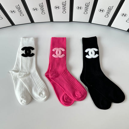 CHANEL 26S CREW SOCKS 373803 (1 BOX)