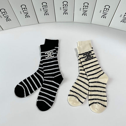 CELINE 26S CREW SOCKS 383822 (1 BOX)