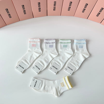 MIUMIU 26S ANKLE SOCKS 415716 (1 BOX)