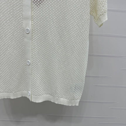 MIU 25S SHORT SLEEVE ROUND NECK CARDIGAN 264268