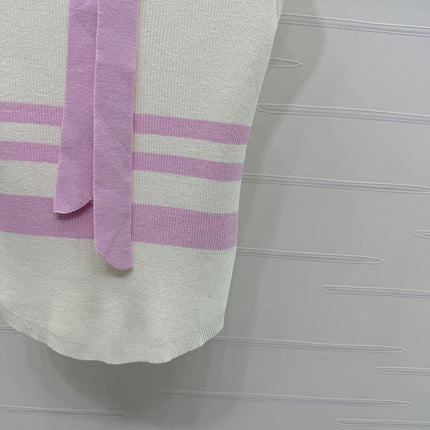MIU 25S ICE STRIPE KNIT VEST 264116