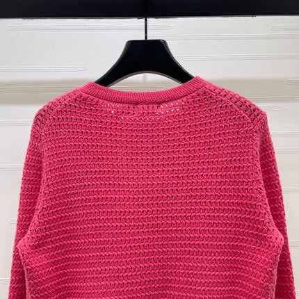RALPH LAUREN 26S LONG-SLEEVE OPENWORK KNIT CARDIGAN 594