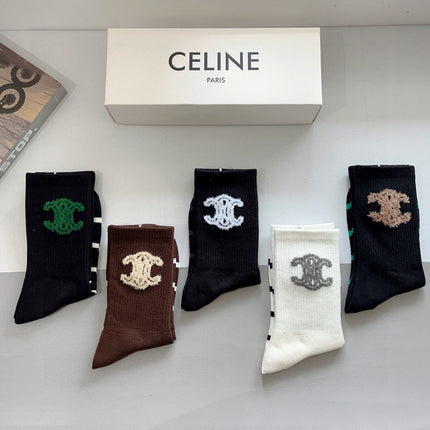 CELINE 26S CREW SOCKS 550711 (1 BOX)