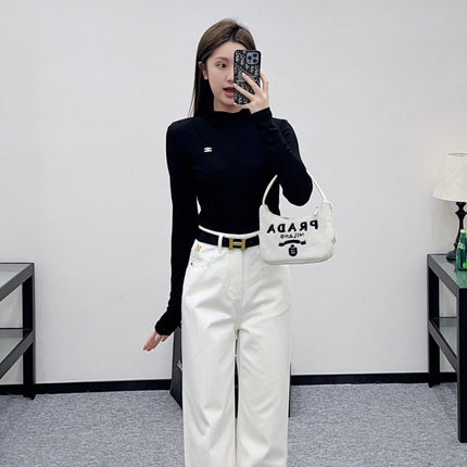 HERMES 25S HIGH-WAIST STRAIGHT JEANS 353