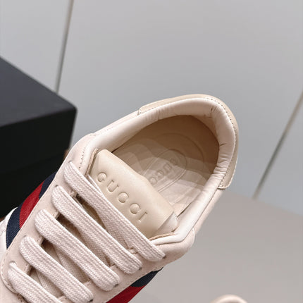 GUCCI 26S SNEAKERS IN LIGHT BEIGE SUEDE AND FABRIC