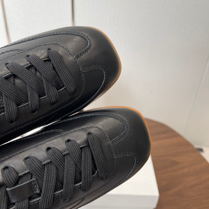 THE ROW 26S SNEAKERS IN BLACK CALFSKIN