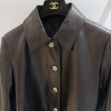 CHANEL 26S BELTED LEATHER JACKET 1725