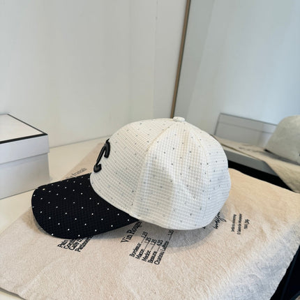 CHANEL 26S CRYSTAL-EMBELLISHED BASEBALL CAP 337803