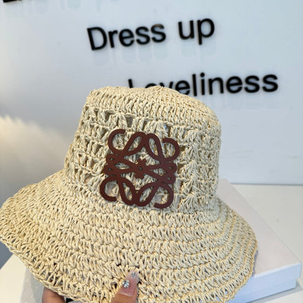 LOEWE 26S RAFFIA BUCKET HAT STYLE 205