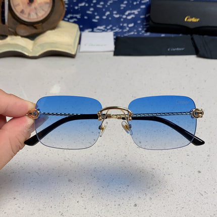 CARTIER 26S RIMLESS RECTANGULAR FRAME IN METAL 434047