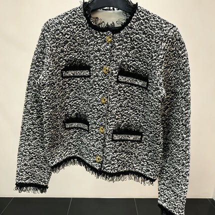 CHANEL 26S FRINGED TWEED JACKET 1596