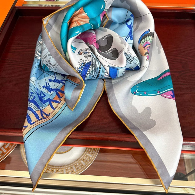 HERMES 26S SCARF 90 IN SILK 496096