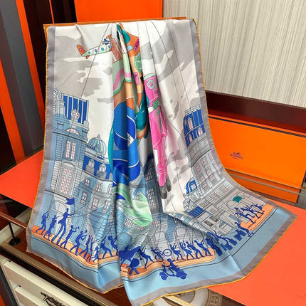 HERMES 26S SCARF 90 IN SILK 496096