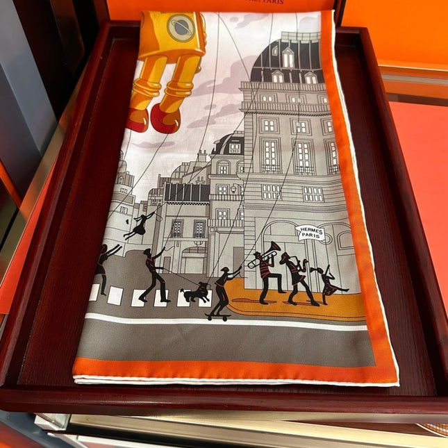 HERMES 26S SCARF 90 IN SILK 496097